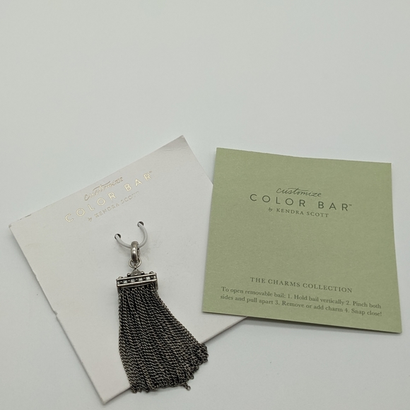 Kendra Scott antique silver square tassel charms - Picture 3 of 6